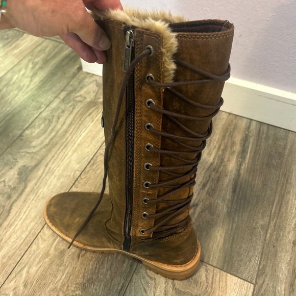 HARLEY-DAVIDSON Brown Leather Dorland Zip Motorcycle Full Back-Lace Up Boots 9.5 - Picture 3 of 16